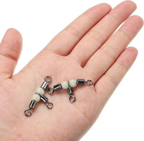 PATIKIL 3 Way Swivel Cross Line T Turn Rolling Terminal Tackle with Luminous Beads for Catfish Rig in Saudi Arabia