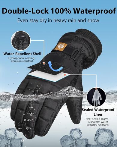 RIGWARL Winter Gloves Women for Snow Sports, Ski Gloves Waterproof for Cold Weather, Anti-Slip Palm Touchscreen 3M Thinsulate Glove in Saudi Arabia