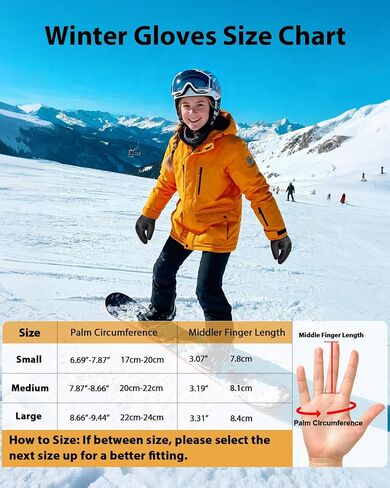 RIGWARL Winter Gloves Women for Snow Sports, Ski Gloves Waterproof for Cold Weather, Anti-Slip Palm Touchscreen 3M Thinsulate Glove in Saudi Arabia