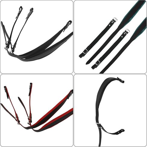 Accordion Harness Straps, Adjustable PU Leather Shoulder Strap, Padded Harness Strap Belt For 16-120 Bass in Saudi Arabia