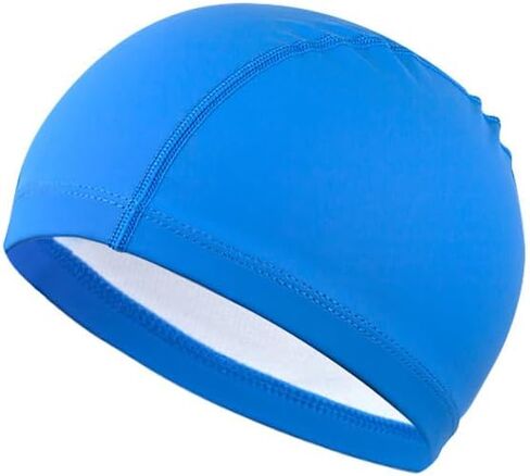 1PCS PU Solid Color Swim Cap Ears Sports Siwm Pool Swimming Cap Hat Sporty for Men Women in Saudi Arabia