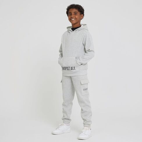 AEROPOSTALE Boys 3 Piece Outfit Set - Fleece Pullover Hoodie, Cargo Sweatpants, T-Shirt, Boys Activewear Set, Sizes 4-12 in Saudi Arabia