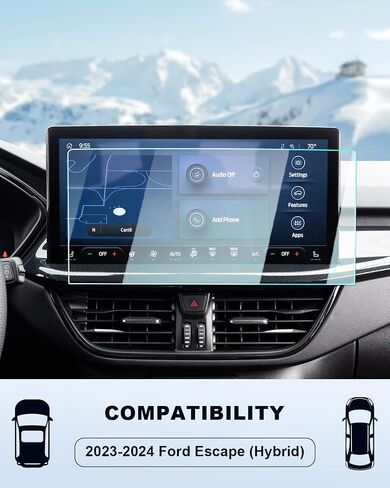 2020-2024 2025 حامي شاشة Ford Escape-للهروب (SE/SEL/Titanium/Base/Active/ST-Line/St-Line Select) 8 بوصة شاشة تعمل باللمس ، 2025 إكسسوارات الهروب 9H تغطية مضادة للأصابع الزجاجية 9H in Kuwait