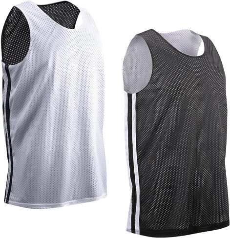 Reversible Men's Mesh Athletic Basketball Jersey Single for Team Scrimmage in Saudi Arabia