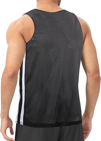 Reversible Men's Mesh Athletic Basketball Jersey Single for Team Scrimmage in Saudi Arabia