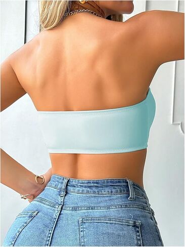 SOLY HUX Women's 2 Piece Bandeau Bra Front Closure Strapless Padded Underwired Bras in Saudi Arabia