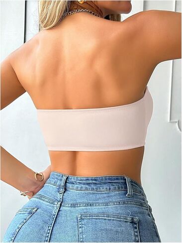 SOLY HUX Women's 2 Piece Bandeau Bra Front Closure Strapless Padded Underwired Bras in Saudi Arabia