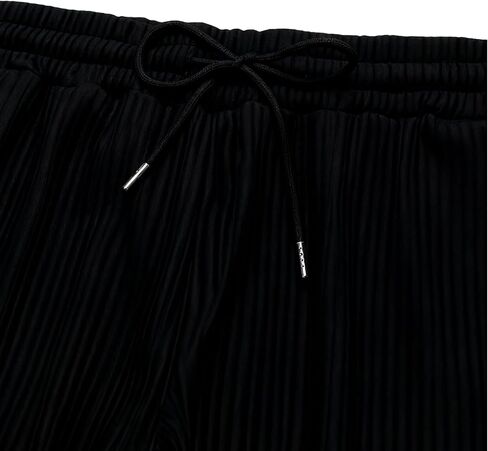 Men's Corduroy Pants Straight Wide Leg Open Bottom Joggers Drawstring Elastic Waist Sweatpants with Pockets in Saudi Arabia