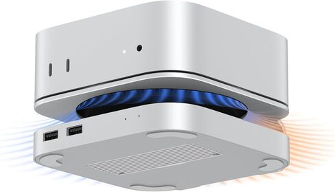 Vertical Docking Station for Mac Mini M4 – USB4 40Gbps M.2 NVMe SSD Enclosure & USB-C Hub, Aluminum Fins Fanless Cooling, Dual Host USB-C Ports, SD/TF 4.0, USB 3.2 & 3.5mm Audio Port in Kuwait