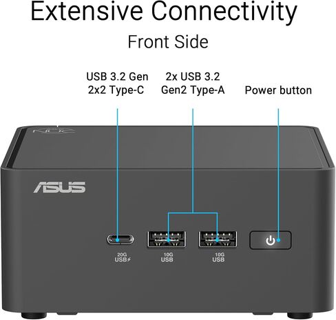 ASUS NUC 15 Pro Slim Full System Mini PC with Intel Series 2 Core 7 240H, 16GB DDR5 RAM, 512GB PCIe G4x4 NVMe SSD, Thunderbolt™ 4, WiFi 7 & Bluetooth 5.4, Toolless Chassis Access, VESA Mount Included in Saudi Arabia