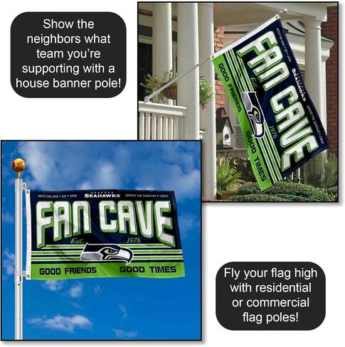 Seattle Seahawks Fan Man Cave Banner Flag in Saudi Arabia