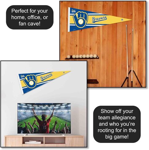 Brewers Retro Vintage Throwback Full Size Pennant Flag in Saudi Arabia