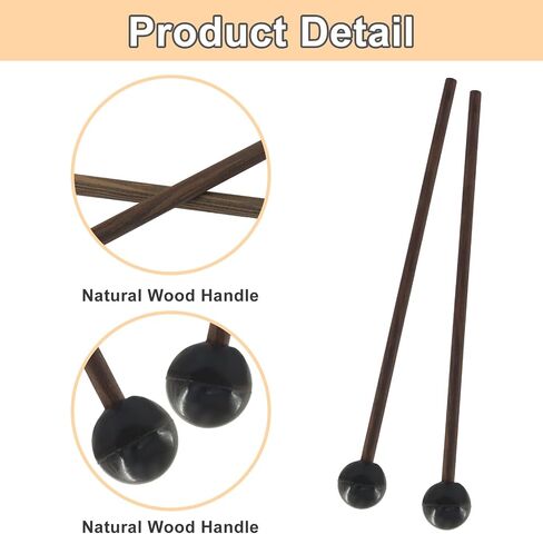 20Pcs Wooden Xylophone Sticks Wood Xylophone Mallets Toddlers, Glockenspiel Mallets Bell Mallets Percussion in Saudi Arabia