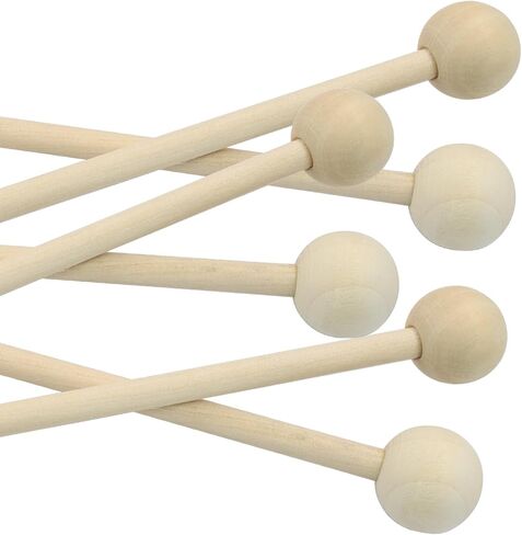 20Pcs Wooden Xylophone Sticks Wood Xylophone Mallets Toddlers, Glockenspiel Mallets Bell Mallets Percussion in Saudi Arabia