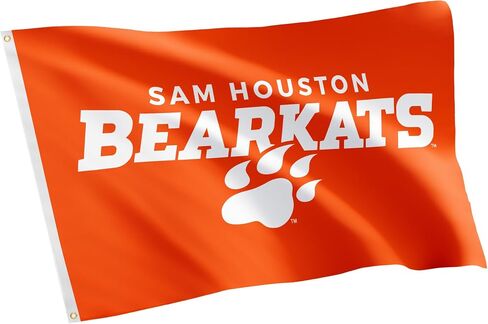 علم جامعة ولاية هيوستن صبار الصحراء SHSU - لافتة Bearkats مقاس 3 × 5 أقدام، قماش متين للاستخدام الداخلي/الخارجي، تصميم بوليستر 100% (النمط 4a) in Saudi Arabia