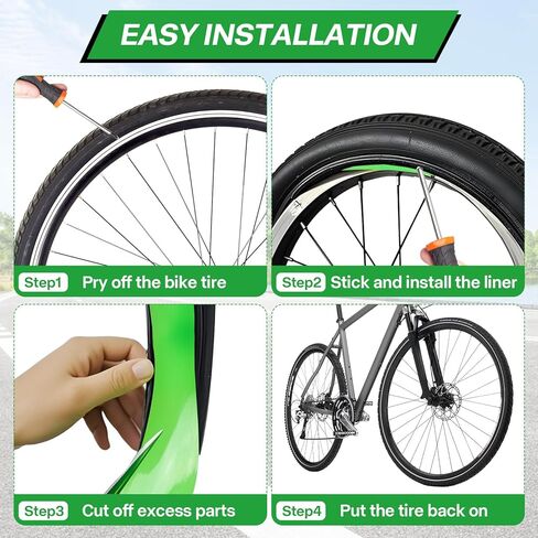 بطانة إطار دراجة BWSHLF ذاتية اللصق 700C تحمي الأنبوب الداخلي، بطانة إطار دراجة جبلية مقاومة للثقب متوافقة مع بطانة الأنبوب الداخلي لدراجة الطريق 12 بوصة 16 بوصة 18 بوصة 20 بوصة 24 بوصة 26 بوصة 27.5 بوصة 29 بوصة in Kuwait