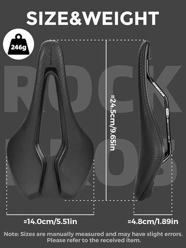ROCKBROS مقعد الدراجة للرجال والنساء، سرج دراجة الطريق، سرج مريح وجيد التهوية لدراجات MTB، الطريق، الرحلات والطي، مقعد دراجة مقاوم للماء in Kuwait