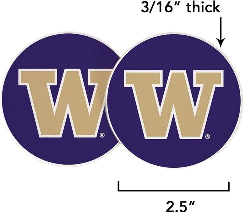 مجموعة منتجات مرخصة من Desert Cactus University of Washington Car Accessories UW Huskies ماصة من الحجر الرملي (التصميم A) in Saudi Arabia