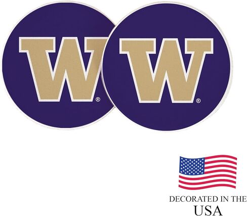 مجموعة منتجات مرخصة من Desert Cactus University of Washington Car Accessories UW Huskies ماصة من الحجر الرملي (التصميم A) in Saudi Arabia