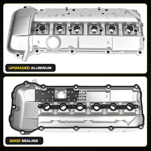 Upgrade Aluminum Engine Valve Cover Gasket Kit Compatible with BMW E60 E70 E82 E83 E84 E89 E90 E92 125i 128i 130i 325i 328i 525i 528i 530i X1 X3 X5 Z4 2006-2013 Cylinder Head Cover Replace 11127552281 in Kuwait