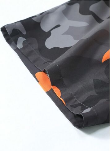 WDIRARA MEN'S BIG and TALL OND 2 Outfits Letter Camo Print Short Sleeve Tracksuit Shorts Sets in Kuwait