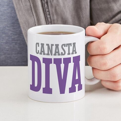 كوب CafePress Canasta DIVA كوب قهوة من السيراميك سعة 11 أونصة (325 مل). in Saudi Arabia
