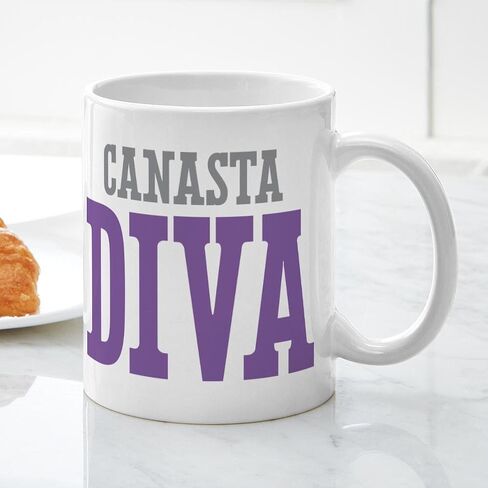 كوب CafePress Canasta DIVA كوب قهوة من السيراميك سعة 11 أونصة (325 مل). in Saudi Arabia