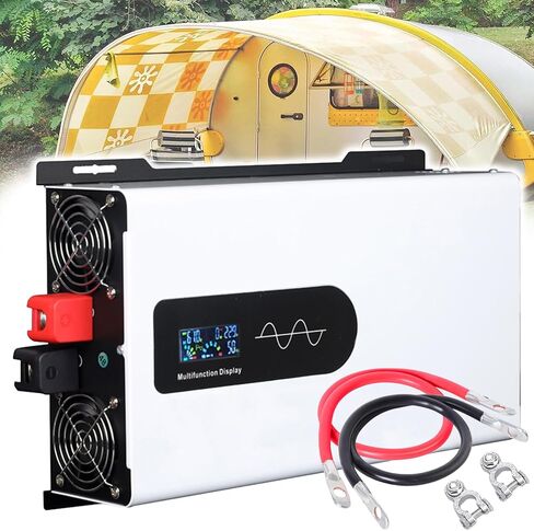 5000W Wave GENT PULE POWER REVERTER 12V 24V 48V 60V 72V DC TO 110V 220V AC الجهد مع شاشة LCD ، للمنزل/RV/TRACK/CAM/CHESSING/SOLAR ، 72V5000WW in Kuwait