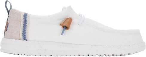 HEYDUDE Wally Craft Linen Sargasso Blue/White Size 13, Men’s Shoes, Men's Slip-on Loafers, Comfortable & Light-Weight in Kuwait