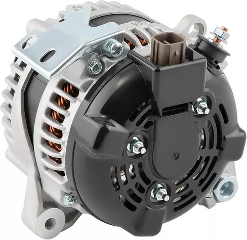 Alternator Compatible with Jeep Cherokee 2014-2019, Compass, Renegade & Chrysler 200 & Ram ProMaster City & Fiat 500X, 2.4L, 12V 160A 6-Groove Decoupler Pulley Clockwise, Replace# 56029624AB in Kuwait