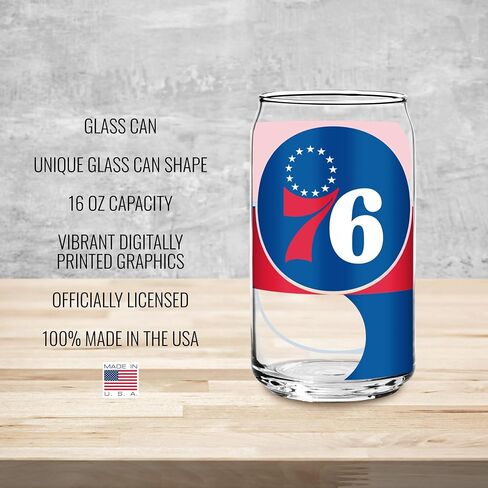 Rico Industries NBA Basketball Standard 16-oz Can Shaped Glass in Saudi Arabia