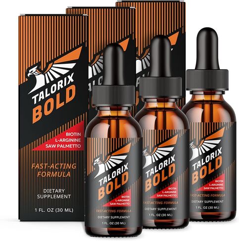 Talorix Bold | الفيتامينات تسقط للرجال | BioTin ، Saw Pametto & L-Arginine Formula | 1 fl oz | 1 حزمة in Kuwait