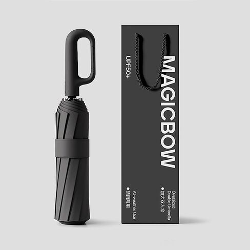 Automatic Windproof Travel Umbrella with Hook Handle Compact and Portable Folding Umbrella for Outdoor Use in Saudi Arabia