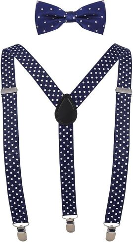 kakaco bow tie and argenders for men polka dot bowties costume in Kuwait