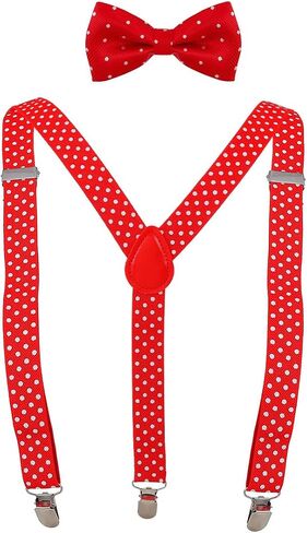 kakaco bow tie and argenders for men polka dot bowties costume in Kuwait