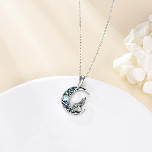Raven Crystal Necklace 925 Sterling Silver Celtic Knot Moon Crow Pendant Necklace Raven Jewelry Gift for Women in Saudi Arabia