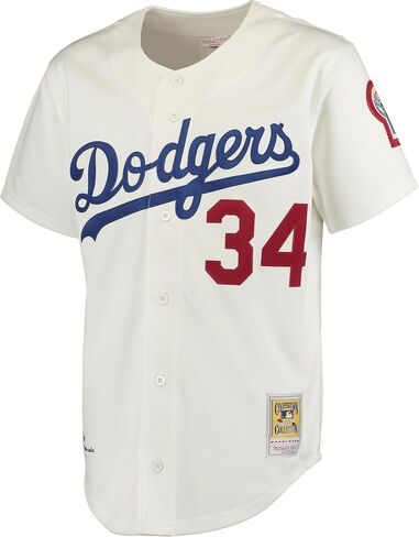 Mitchell & Ness - Mens Los Angeles Dodgers MLB Home Jersey 1981 F Valenzuela in Saudi Arabia