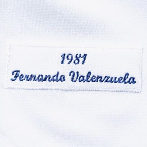 Mitchell & Ness - Mens Los Angeles Dodgers MLB Home Jersey 1981 F Valenzuela in Saudi Arabia