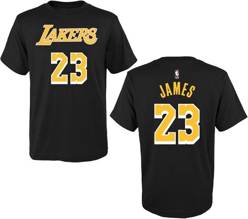 Outerstuff Lebron James Los Angeles Lakers #23 للأطفال الأولاد مقاس 4-7 اسم اللاعب ورقمه تي شيرت in Saudi Arabia