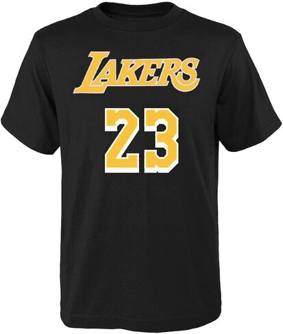Outerstuff Lebron James Los Angeles Lakers #23 للأطفال الأولاد مقاس 4-7 اسم اللاعب ورقمه تي شيرت in Saudi Arabia