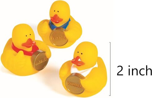 Fun Express 12 Pieces Award Medal Rubber Ducks - Ducky Toys in Saudi Arabia