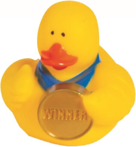 Fun Express 12 Pieces Award Medal Rubber Ducks - Ducky Toys in Saudi Arabia