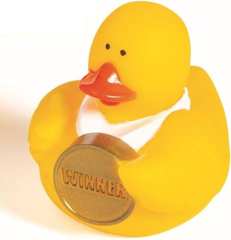 Fun Express 12 Pieces Award Medal Rubber Ducks - Ducky Toys in Saudi Arabia