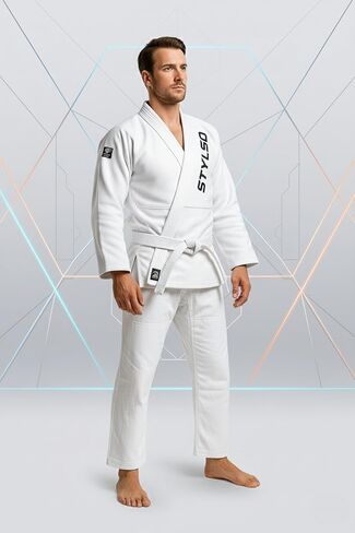 BJJ GI للرجال ، Kimono Brazilian Jiu Jitsu gi مع نسيج preshrunk ، تدريب معتمد من IBJJF جودو GI بدون حزام in Kuwait