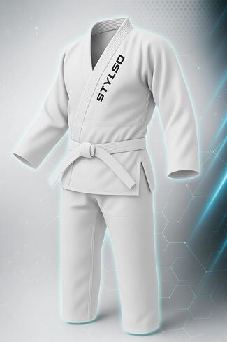 BJJ GI للرجال ، Kimono Brazilian Jiu Jitsu gi مع نسيج preshrunk ، تدريب معتمد من IBJJF جودو GI بدون حزام in Kuwait