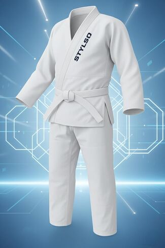 BJJ GI للرجال ، Kimono Brazilian Jiu Jitsu gi مع نسيج preshrunk ، تدريب معتمد من IBJJF جودو GI بدون حزام in Kuwait