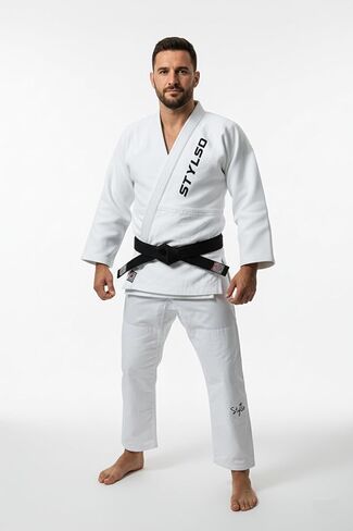 BJJ GI للرجال ، Kimono Brazilian Jiu Jitsu gi مع نسيج preshrunk ، تدريب معتمد من IBJJF جودو GI بدون حزام in Kuwait