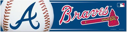 Wincraft MLB Atlanta Braves WCR13297713 Bumper Strip, 3" x 12" in Saudi Arabia