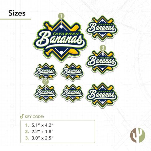 Desert Cactus Savannah Bananas Sticker Decal Vinyl Baseball Laptop Water Bottle Car Scrapbook (Type 3-3) in Saudi Arabia