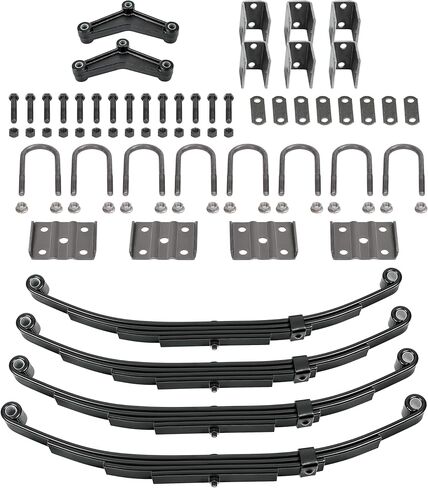 KUAFU 3500lb Trailer Suspension Kit, Tandem Axle Truck/Trailer Spring Suspension Rebuild Kit(Leaf Spring, Hanger Kit, Equalizer and Shackle Strap) in Saudi Arabia